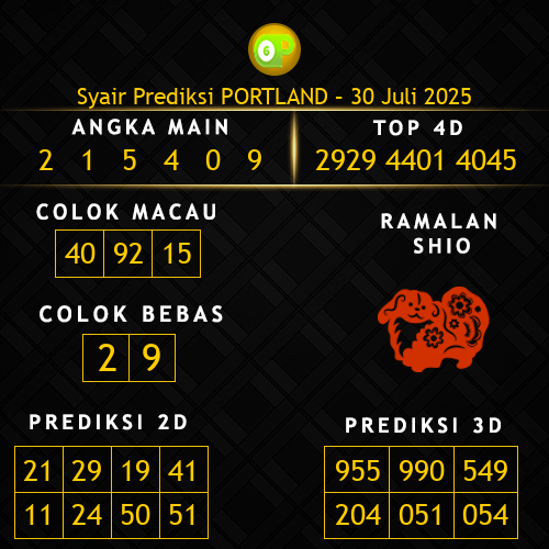 Prediksi Portland Hari Ini 30-juli-2025