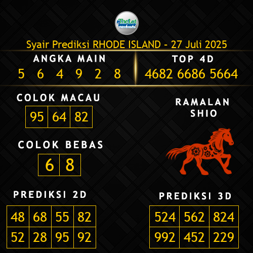 Prediksi Rhode Island Hari Ini 27-juli-2025