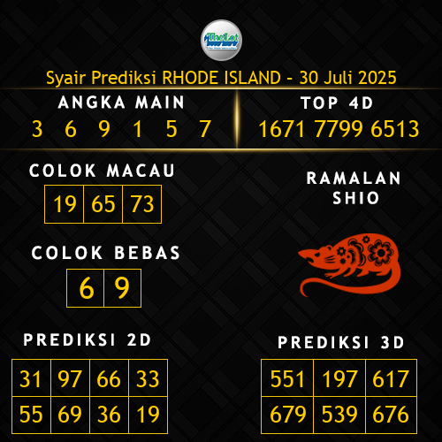 Prediksi Rhode Island Hari Ini 30-juli-2025