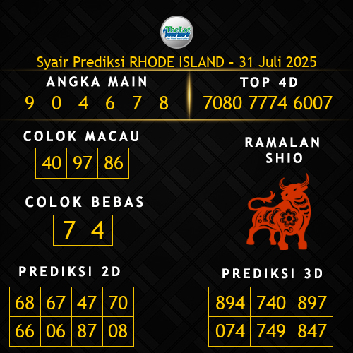 Prediksi Rhode Island Hari Ini 31-juli-2025