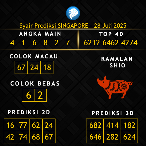 Prediksi Singapore Hari Ini 28-juli-2025